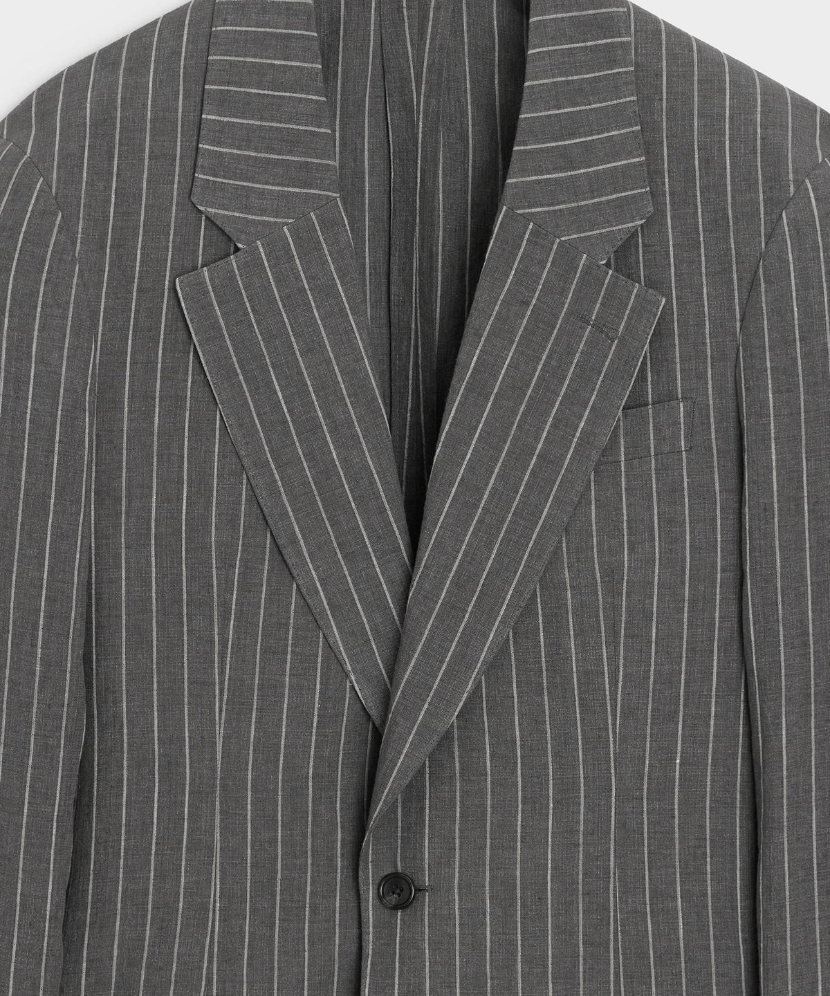 Italian Linen-Cotton Single-Breasted Wythe Jacket - Pepper