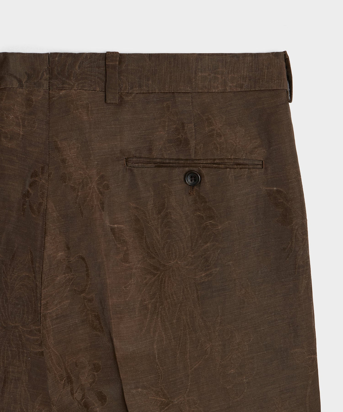Italian Linen-Cupro Wythe Trouser - Brown