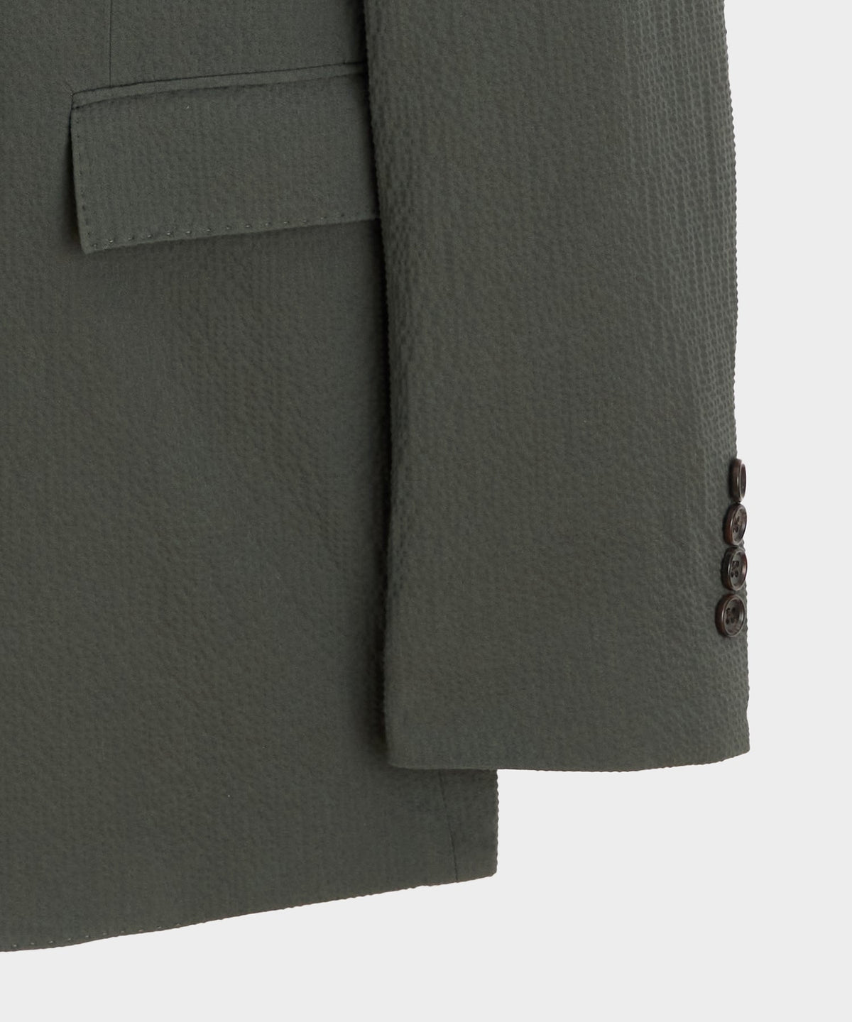 Italian Seersucker Sutton Jacket - Olive
