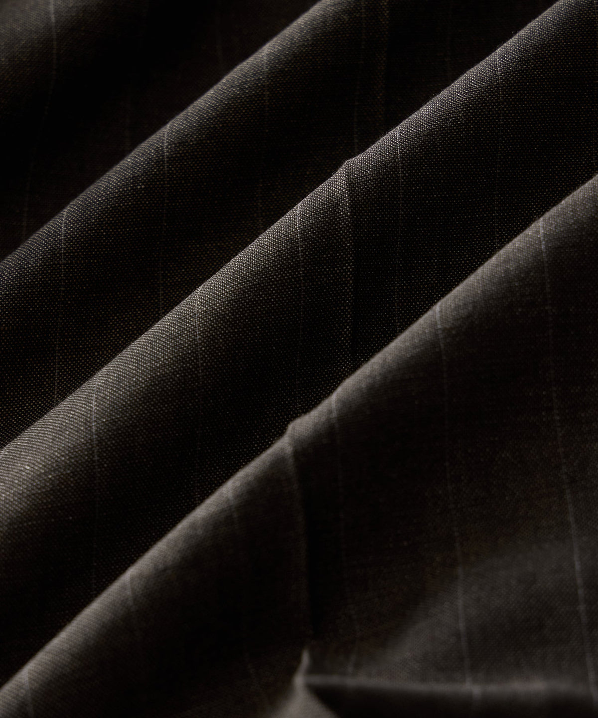 Italian Wool-Linen Pinstripe Wythe Trouser - Brown