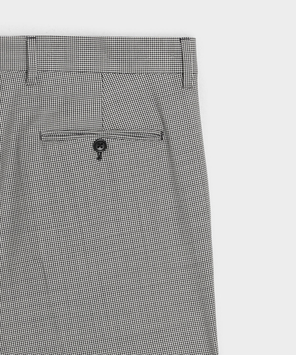 Italian Wool Houndstooth Wythe Trouser - Cream