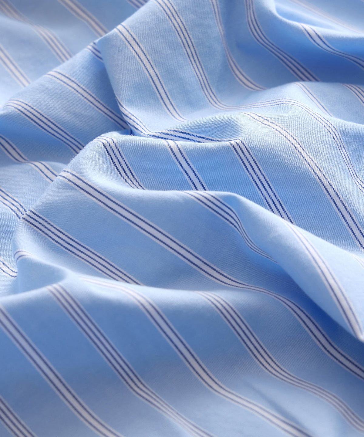 Poplin Band Collar Shirt - Blue