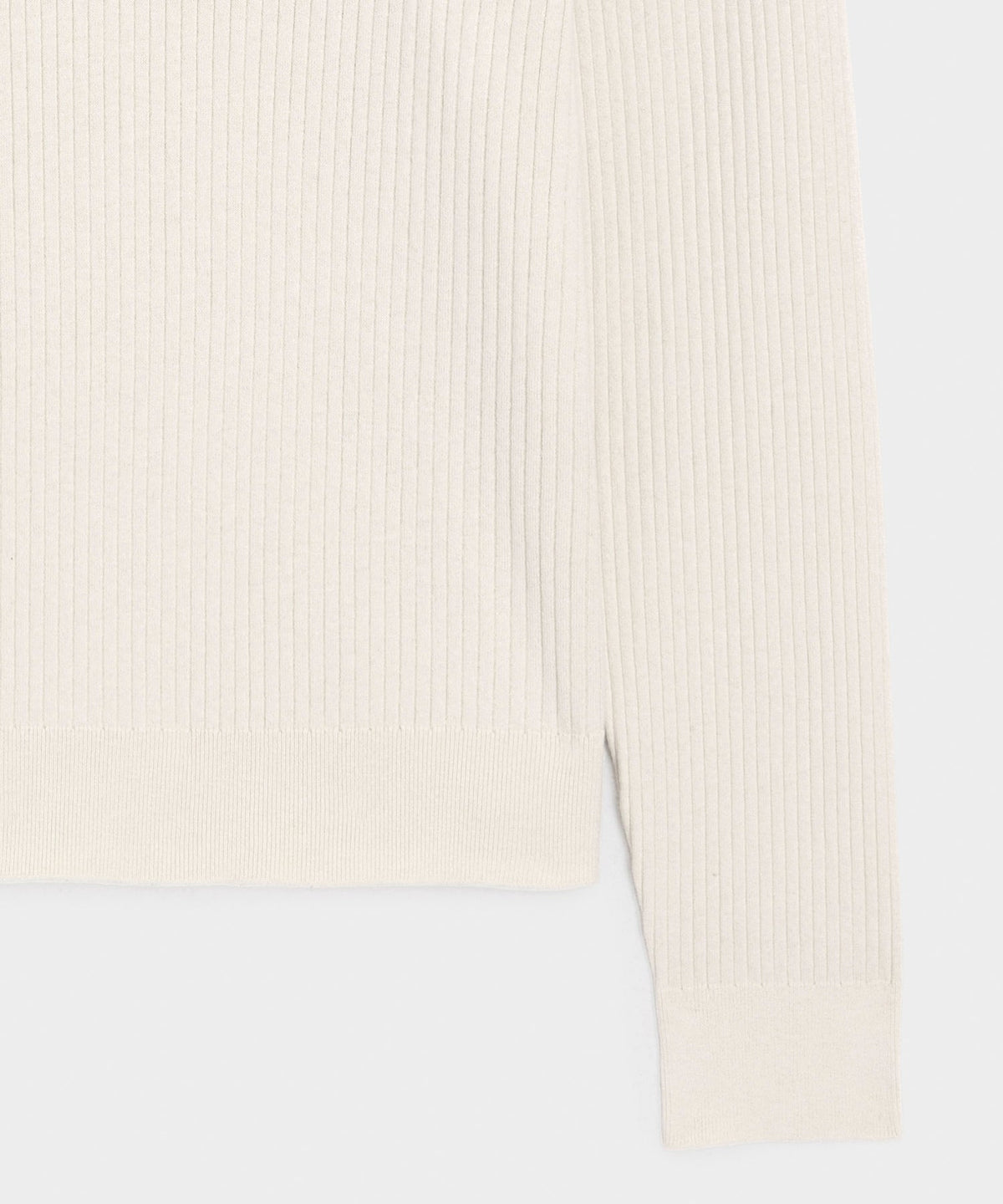 Ribbed Cotton-Cashmere Sweater Polo - Bisque