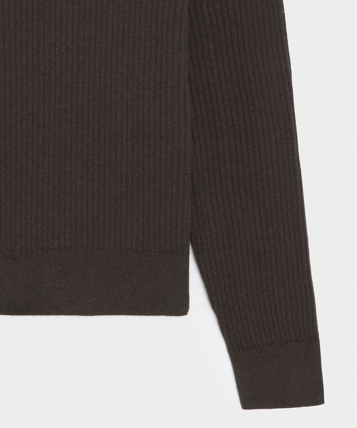 Ribbed Cotton-Cashmere Sweater Polo - Caviar