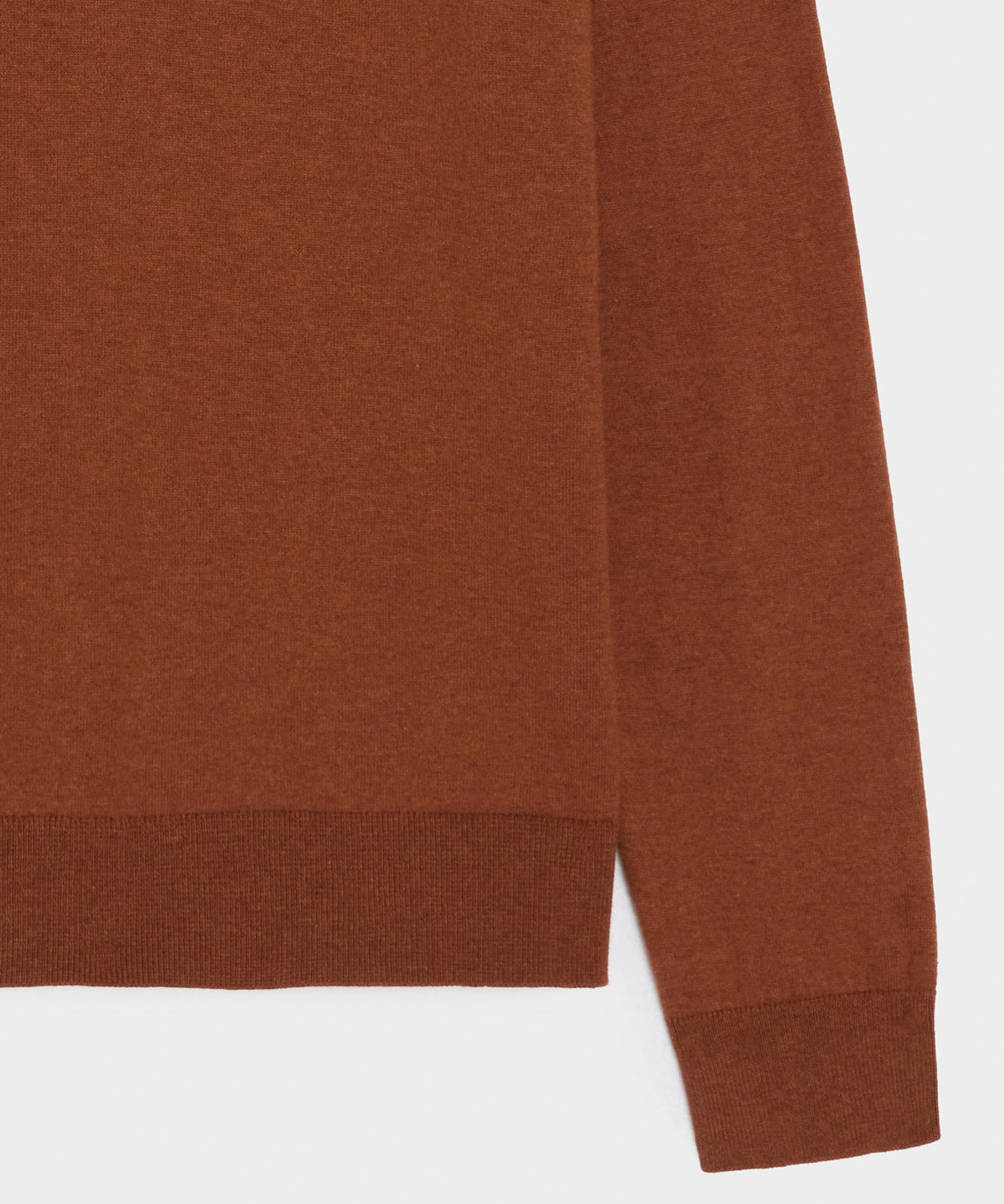 Cotton-Cashmere Crewneck Sweater - Rust