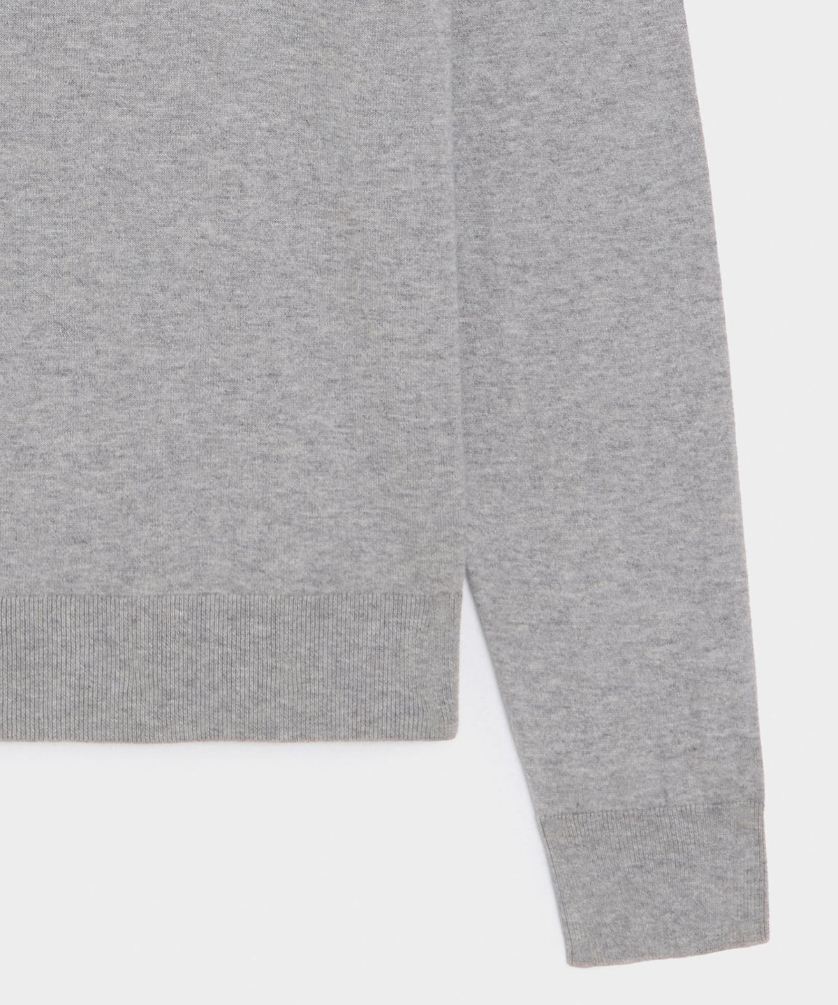 Cotton-Cashmere V-Neck - Heather Grey