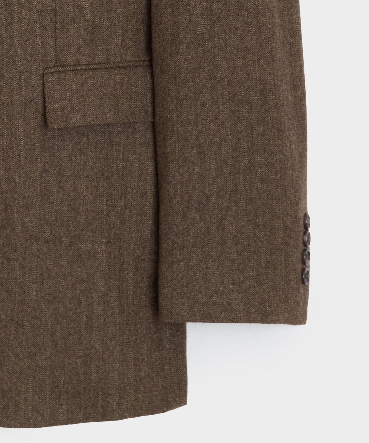 Italian Flannel Herringbone Wythe Jacket - Brown