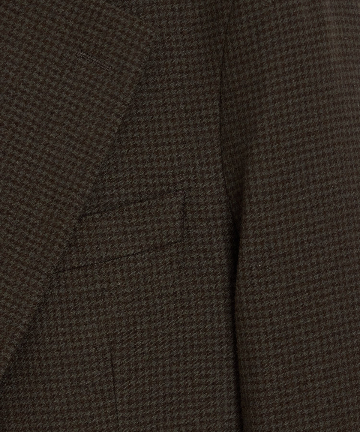 Italian Flannel Houndstooth Madison Jacket - Olive