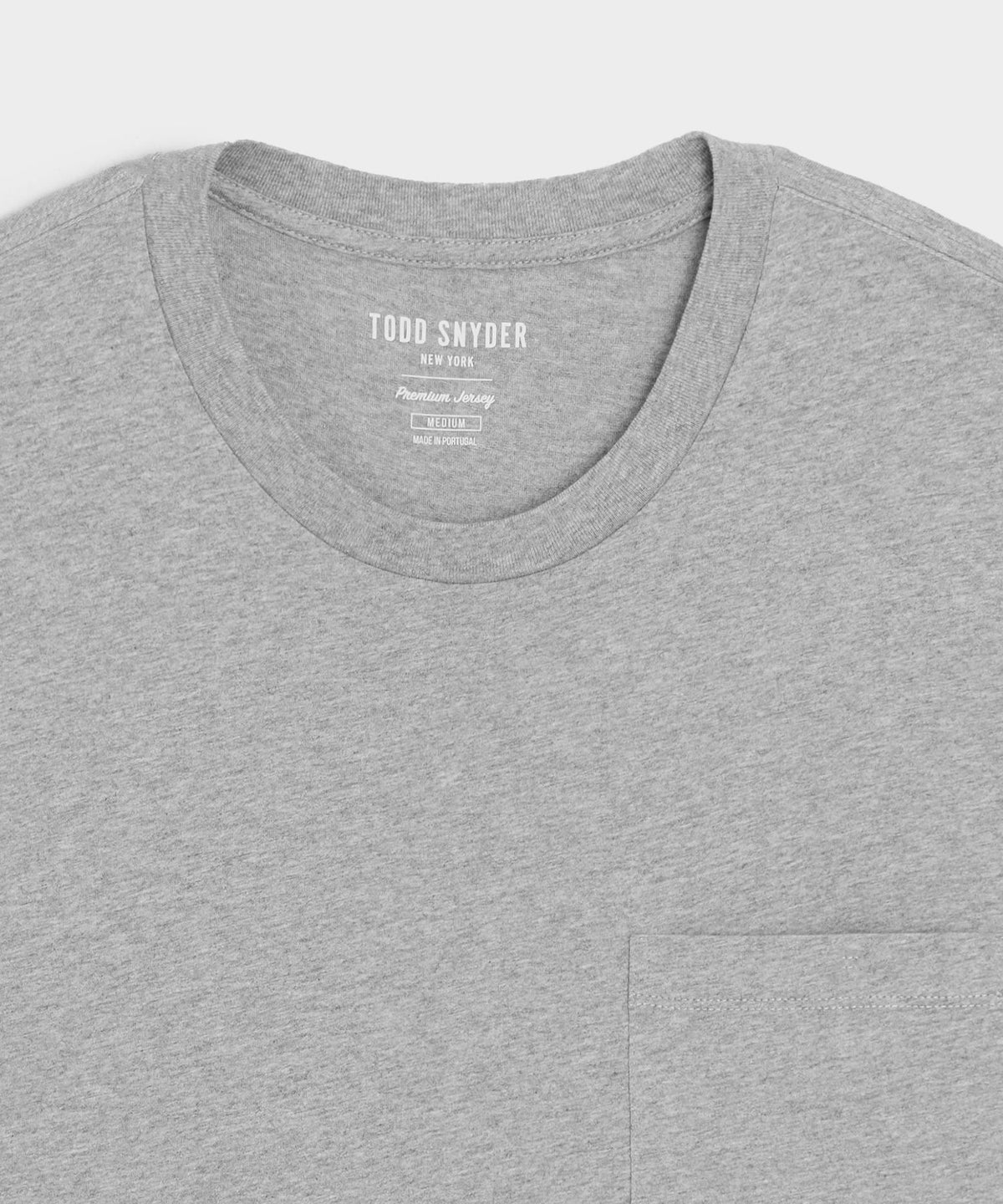 Premium Jersey Pocket Tee - Grey Heather