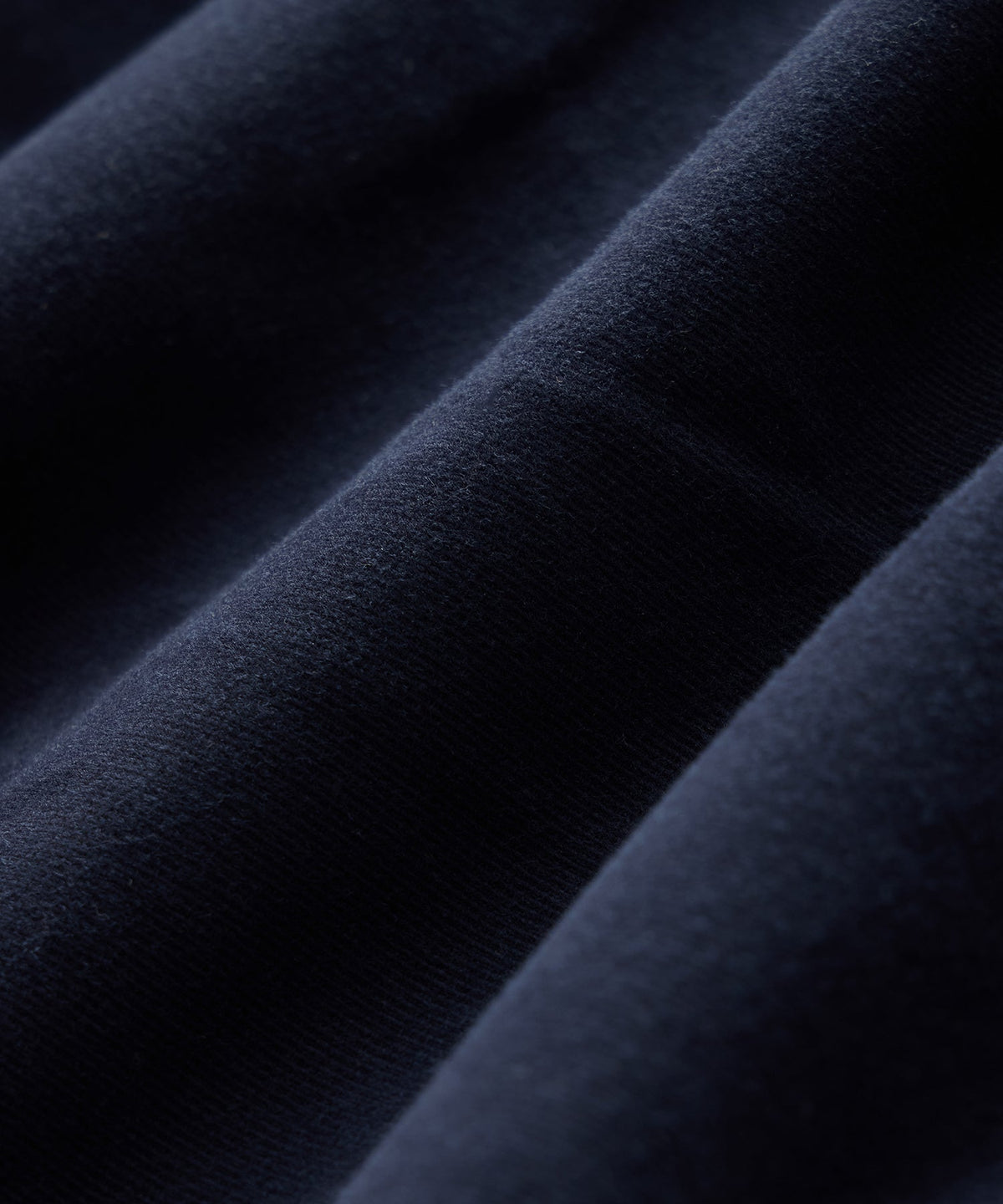 Italian Brushed Cotton Side Tab Trouser - Navy