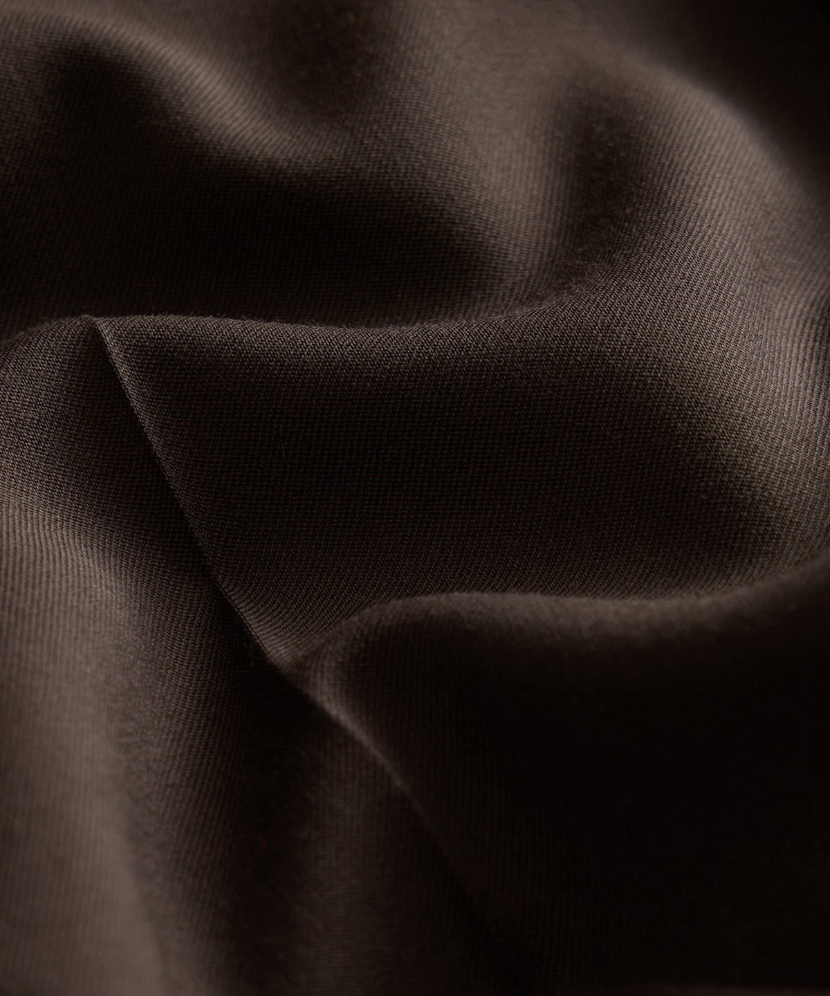 Italian Gabardine Side Tab Trouser - Caviar