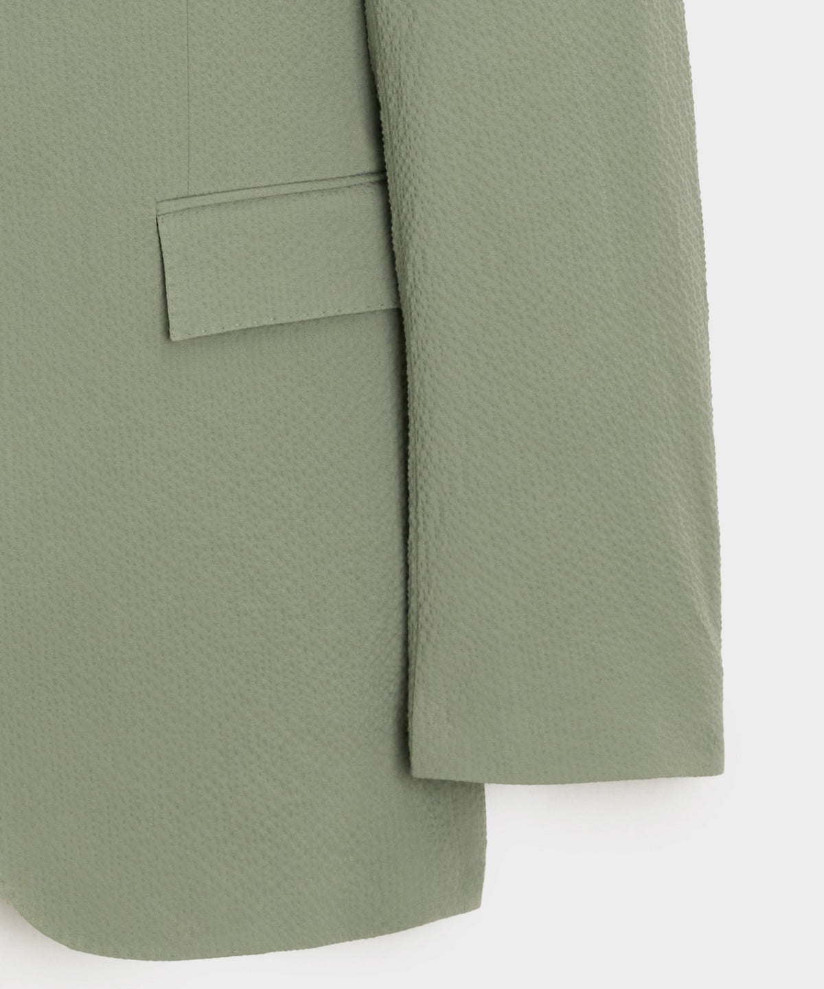 Italian Seersucker Sutton Jacket - Seafoam