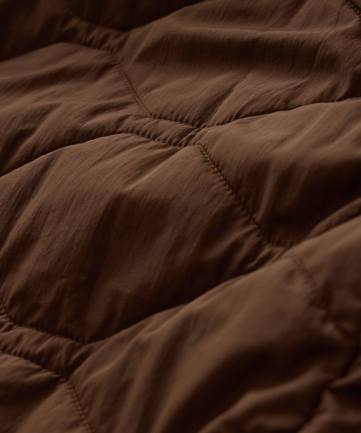 Quilted Filled Shirt Jacket - Brown