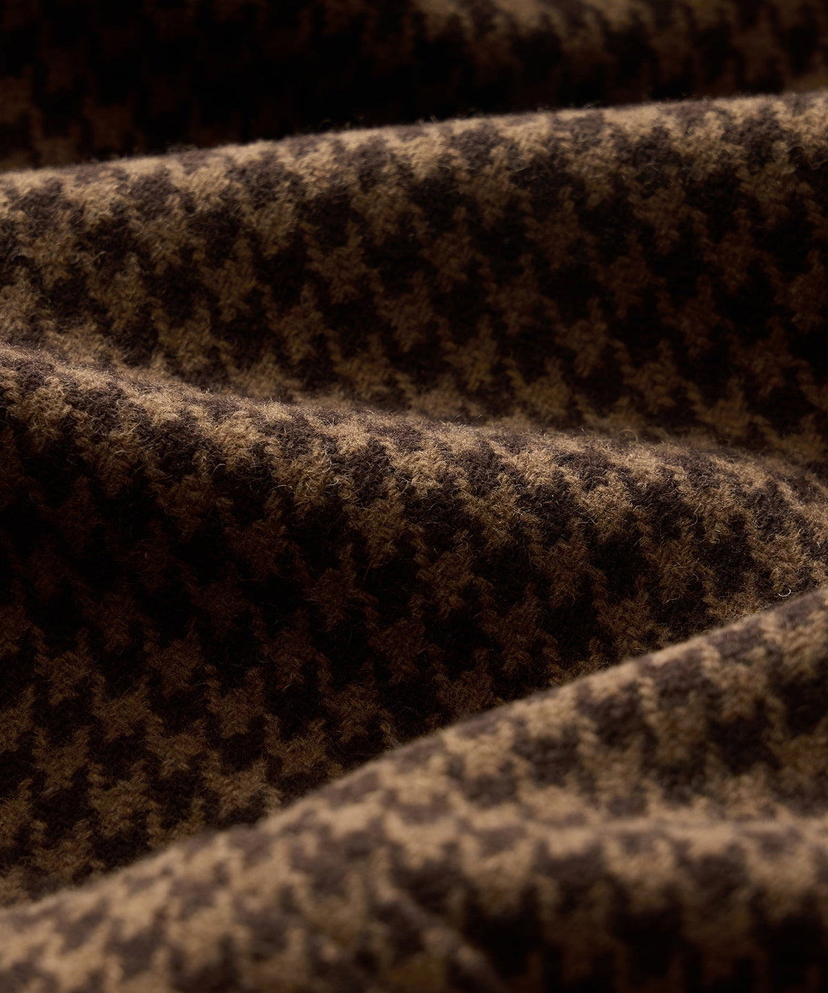 Italian Houndstooth Balmacaan - Dark Brown