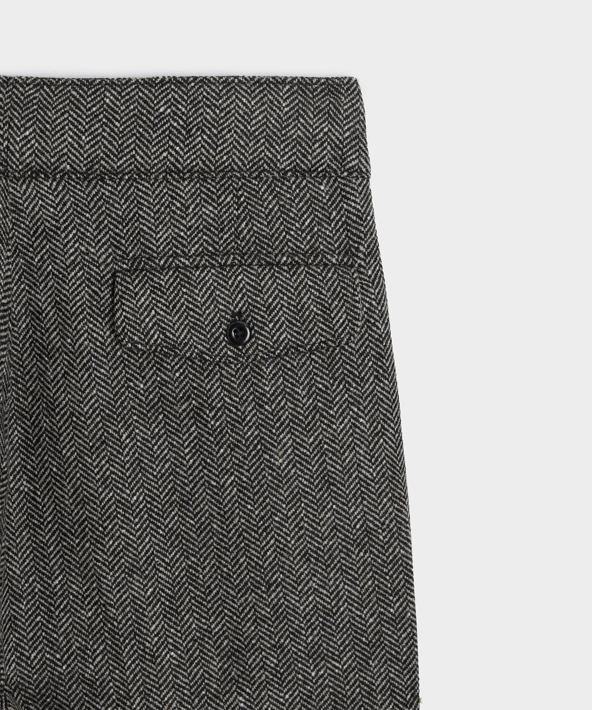 Italian Donegal Herringbone Gurkha Trouser - Cream