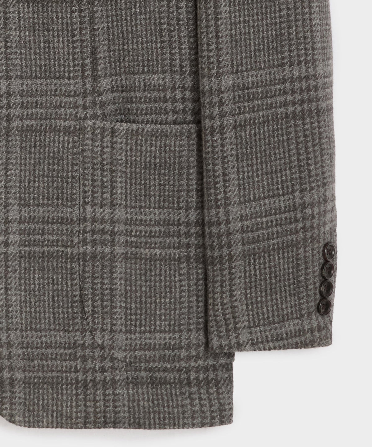 Italian Glen Plaid Sport Coat - Light Grey