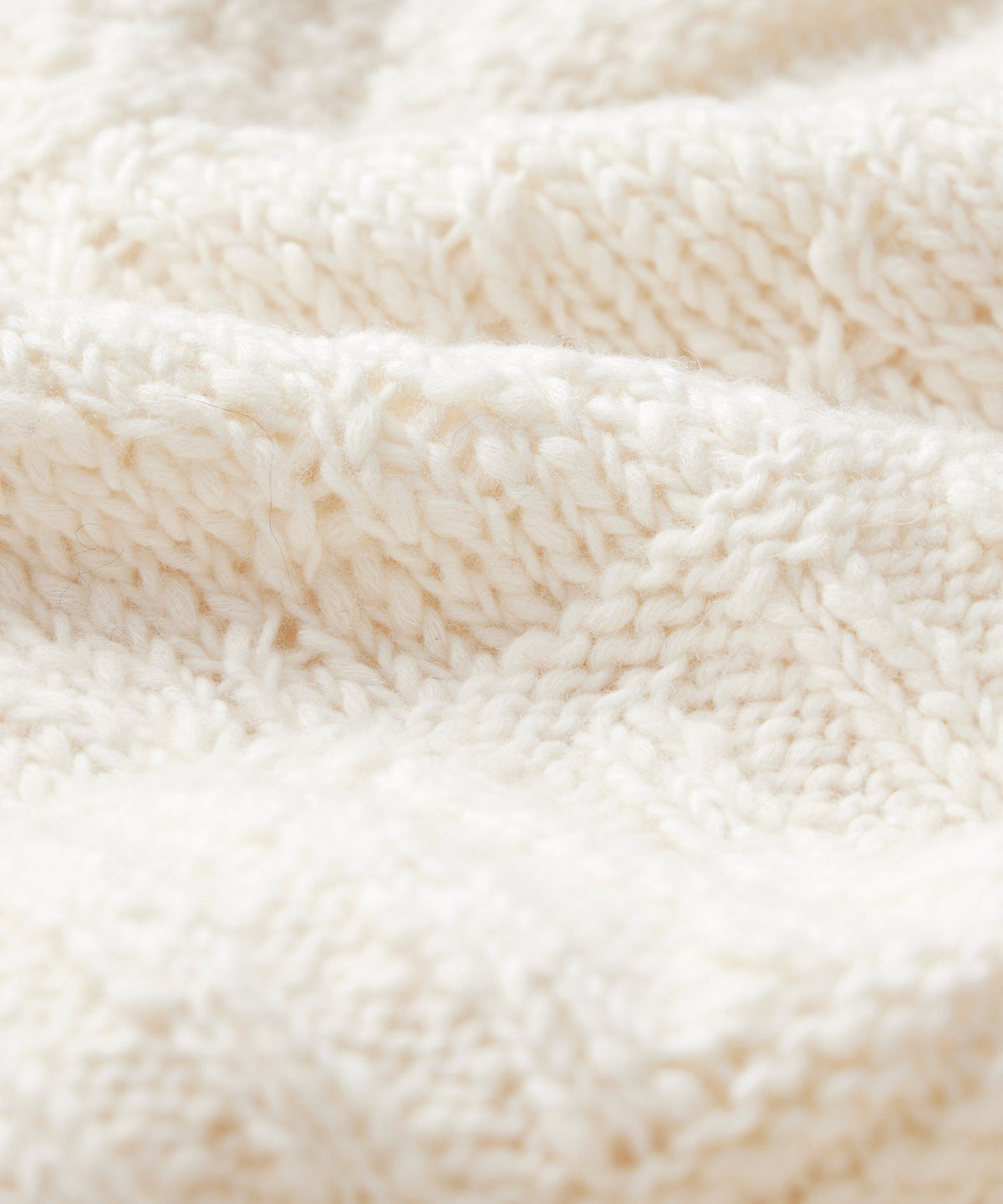 Aran Funnel Neck Sweater - Bisque