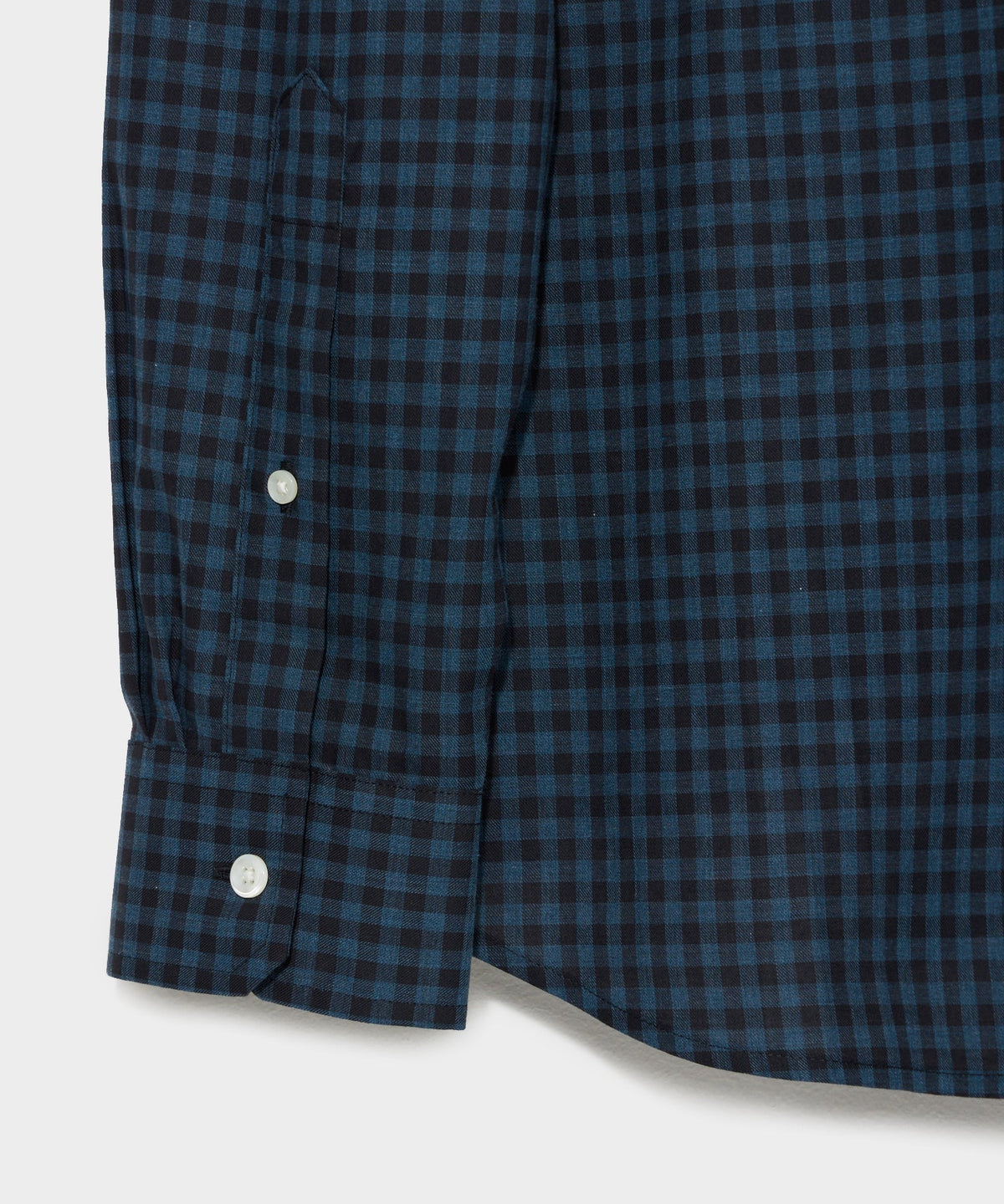 Slim Fit Flannel Spread Collar Dress Shirt - Navy