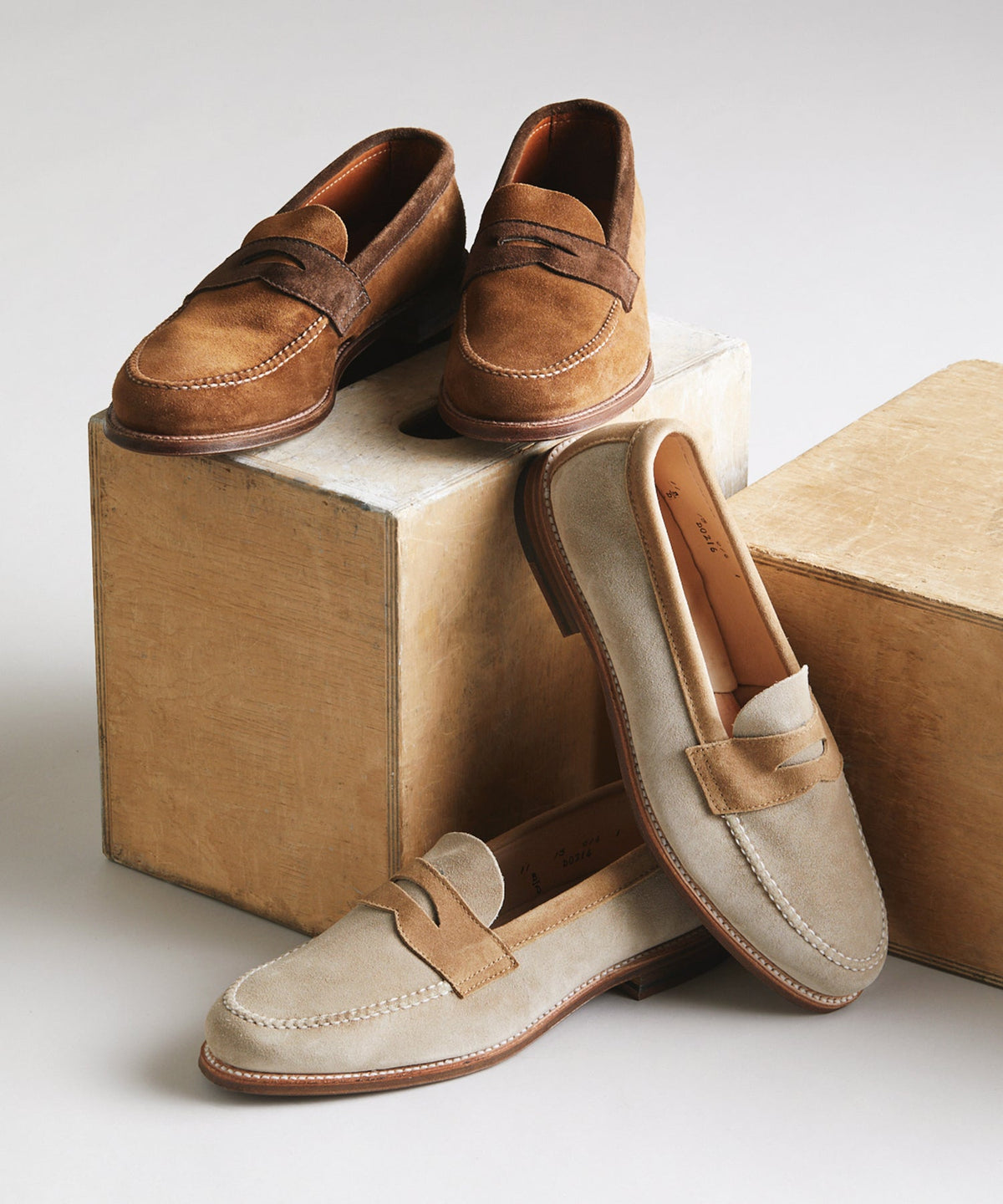 Todd Snyder x Alden Two-Tone Penny Loafer - Snuff