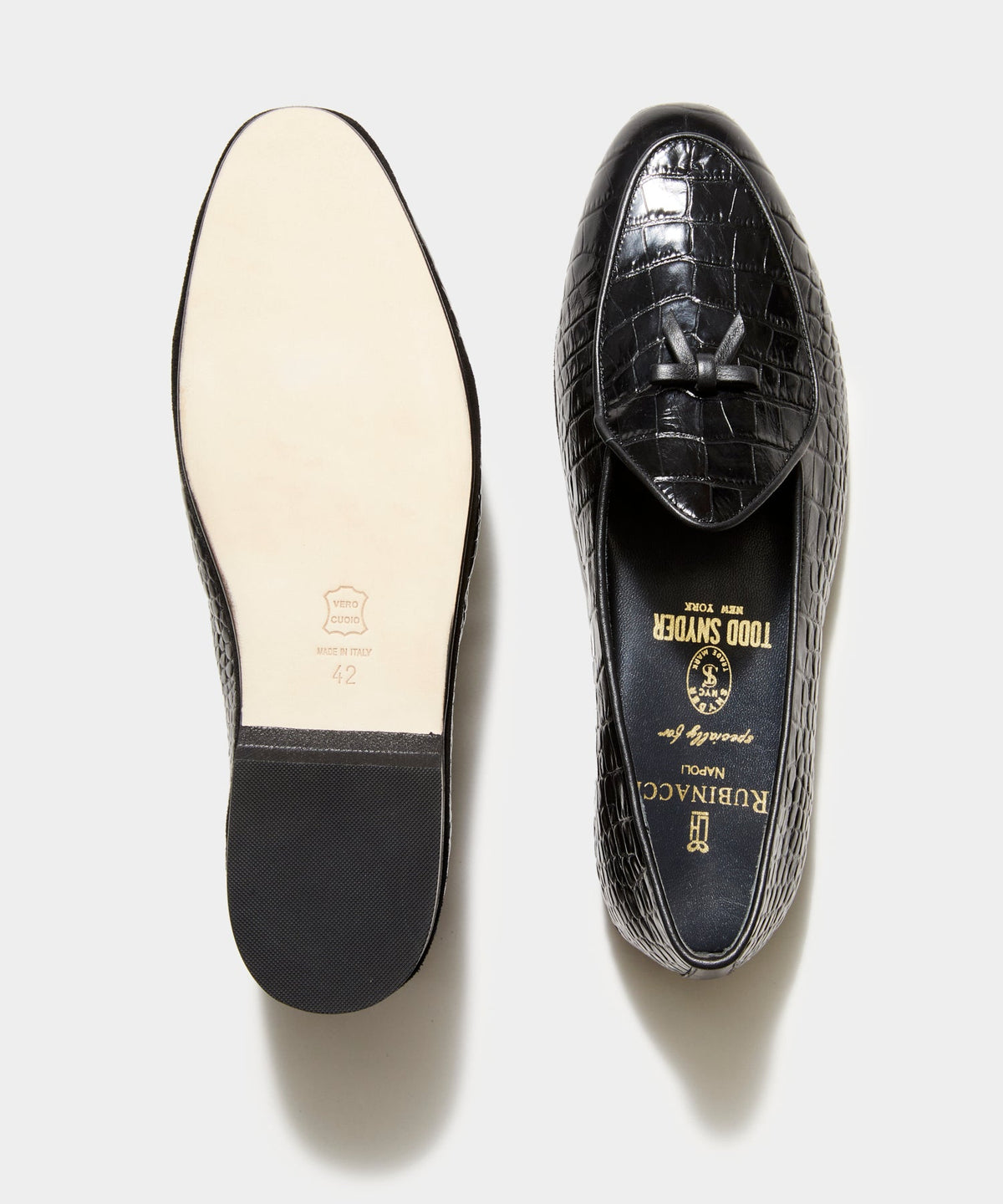 Todd Snyder x Rubinacci Croc Marphy Loafer - Black