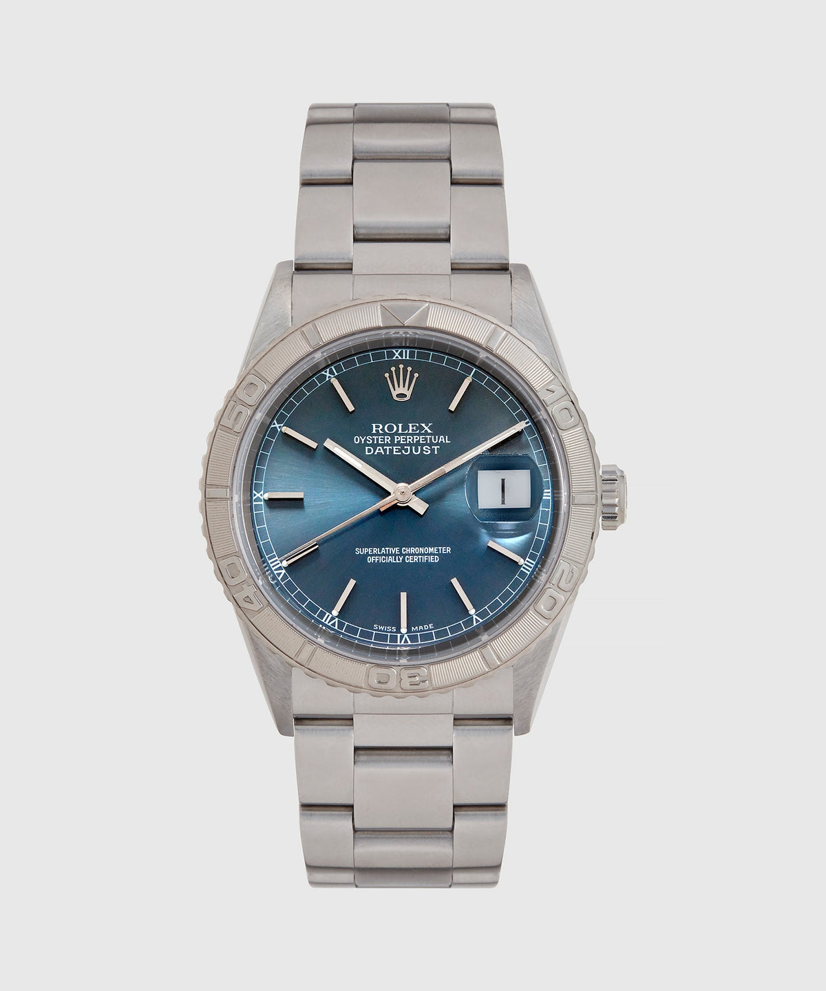 2000 Rolex Thunderbird Datejust Watch - Silver