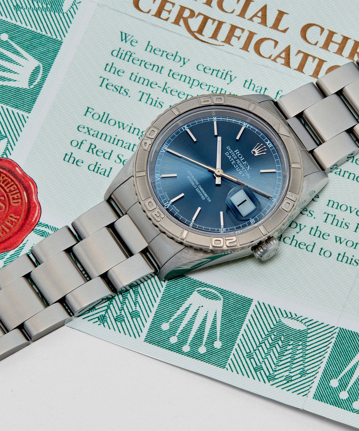 2000 Rolex Thunderbird Datejust Watch - Silver