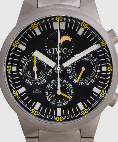 2004 IWC Perpetual Calendar Titanium Chronograph Watch - Silver