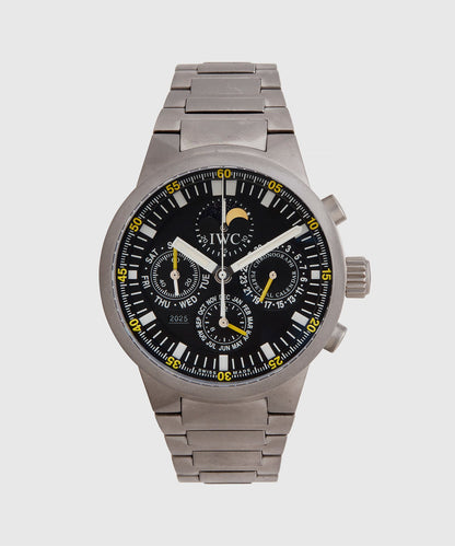 2004 IWC Perpetual Calendar Titanium Chronograph Watch - Silver