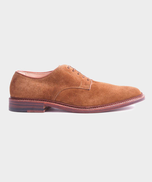 Alden Unlined Suede Plain Toe Blucher - Snuff