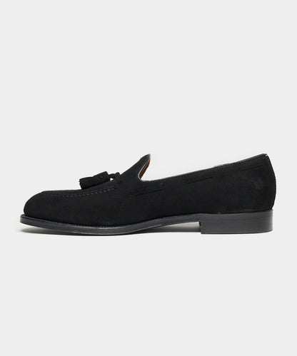 Todd Snyder x Alden Suede Tassel Loafer - Black