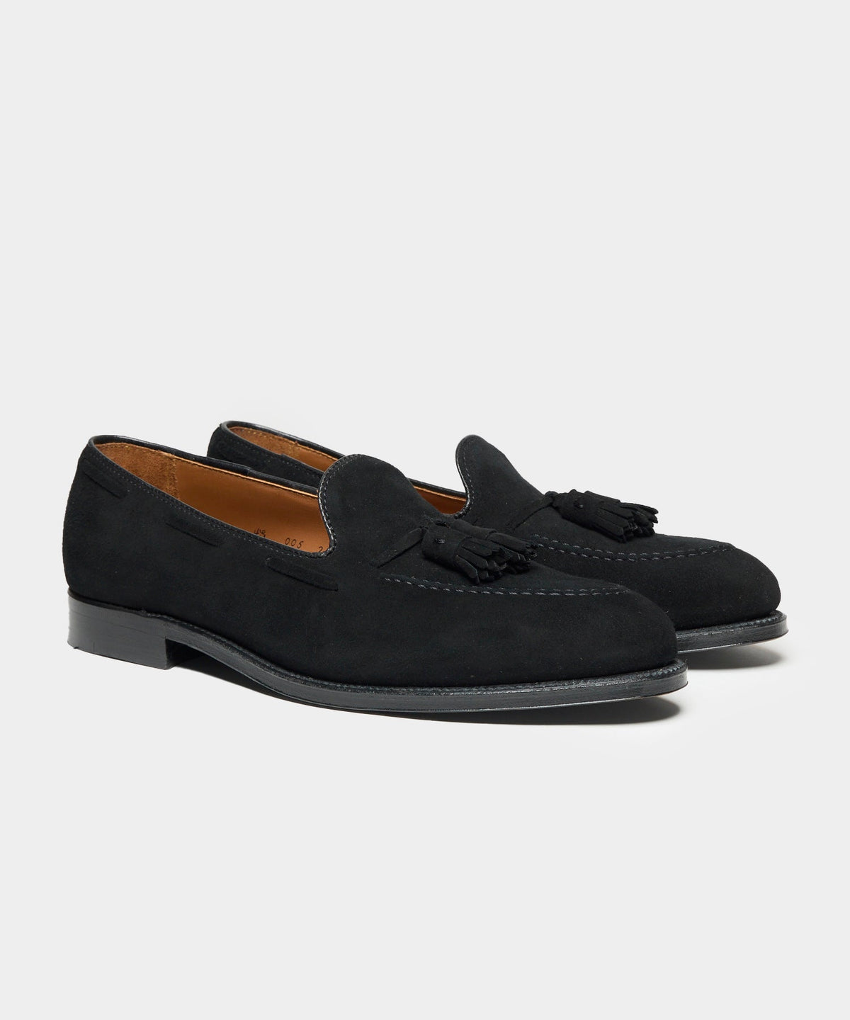 Todd Snyder x Alden Suede Tassel Loafer - Black