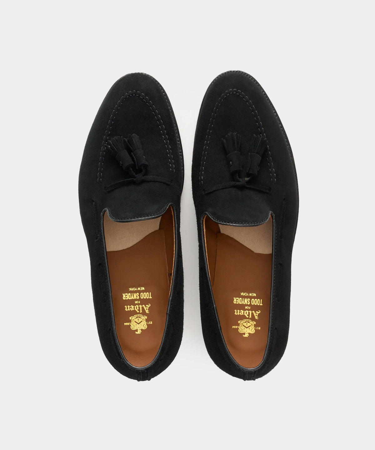 Todd Snyder x Alden Suede Tassel Loafer - Black
