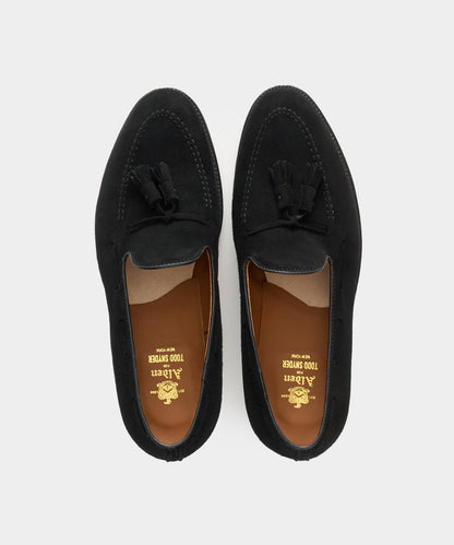 Todd Snyder x Alden Suede Tassel Loafer - Black