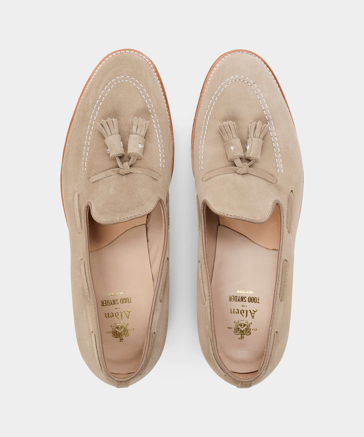 Todd Snyder x Alden Suede Tassel Loafer - Off White