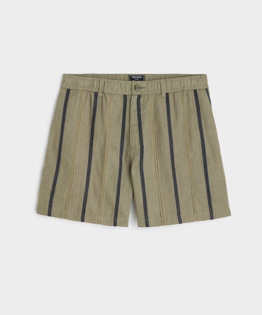 5" Linen Beachcomber Short - Olive