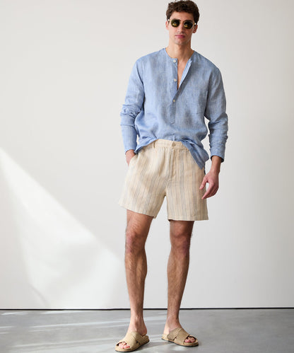 5" Linen Beachcomber Short - Cream