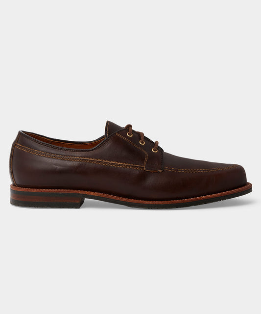 Alden Mocc Toe Leather Blucher - Rich Brown