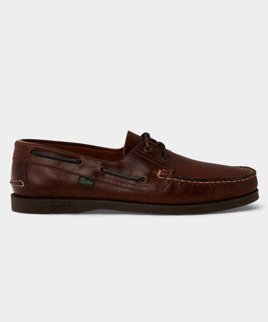 Paraboot Barth Leather Boat Shoe - Burgundy