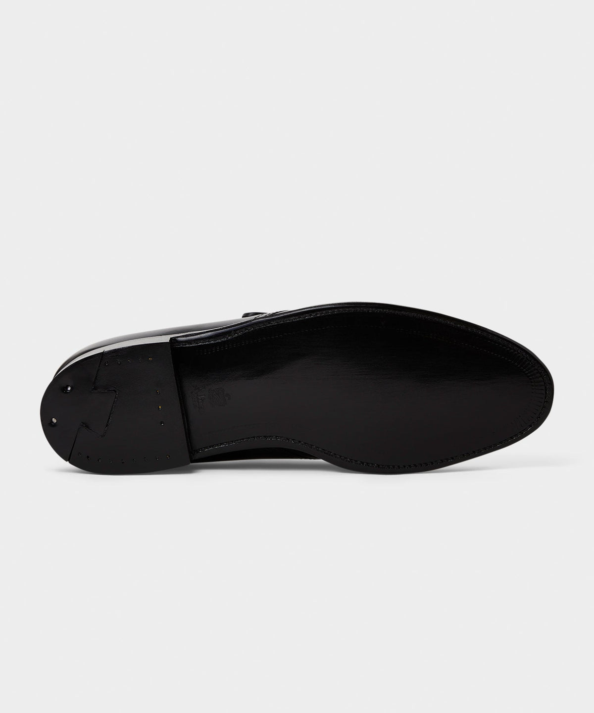Alden Plain Toe Monk Strap Shoe - Black