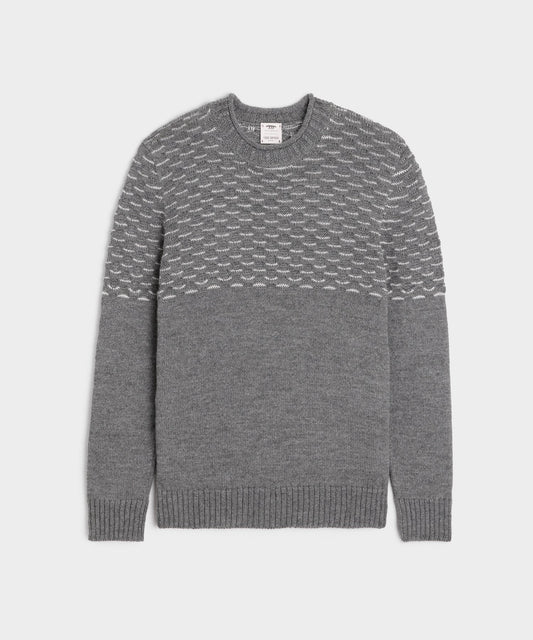 Inis Meáin Plaited Collar Crewneck - Beige
