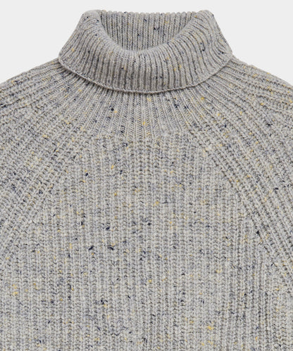 Inis Meáin Boat Builder Turtleneck Sweater - Silver