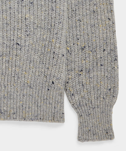 Inis Meáin Boat Builder Turtleneck Sweater - Silver