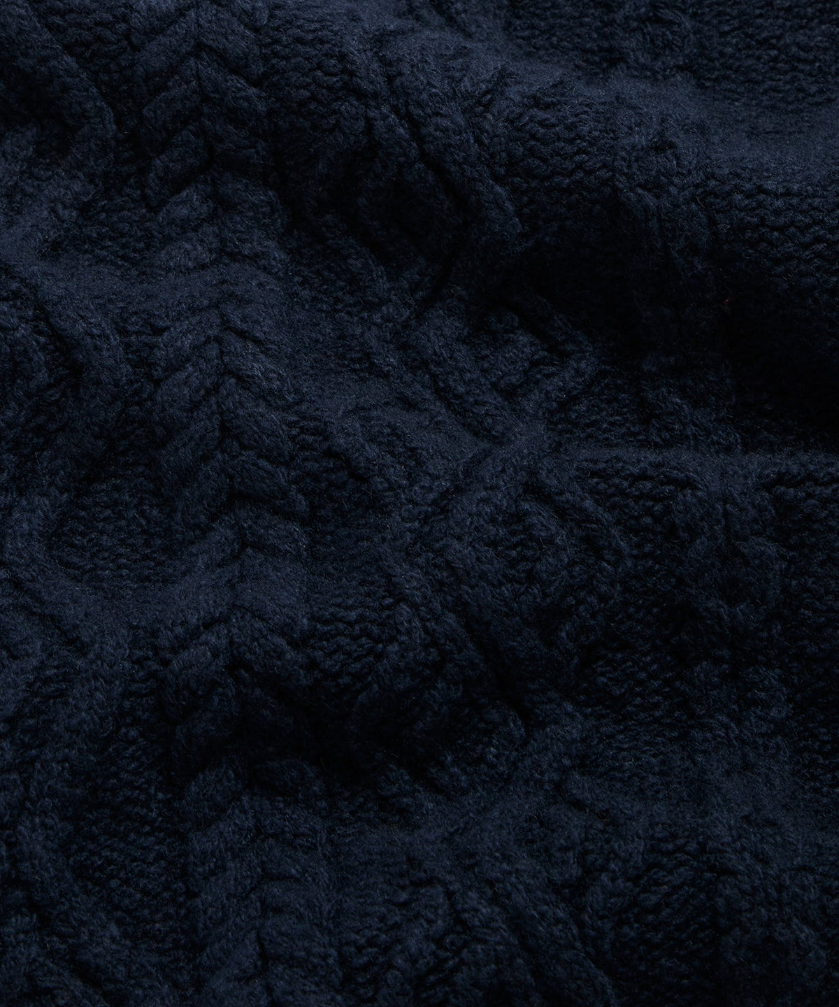 TS x Inis Meáin 50-Year Aran Mockneck Sweater - Navy
