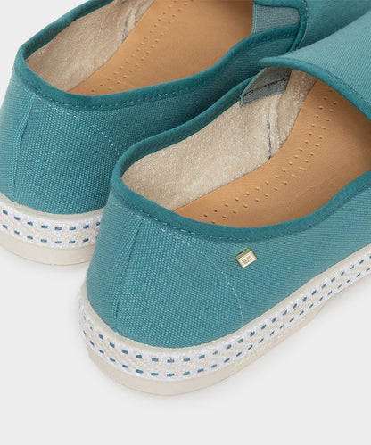 Rivieras Classic Toile Espadrille - Aqua