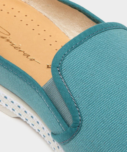 Rivieras Classic Toile Espadrille - Aqua