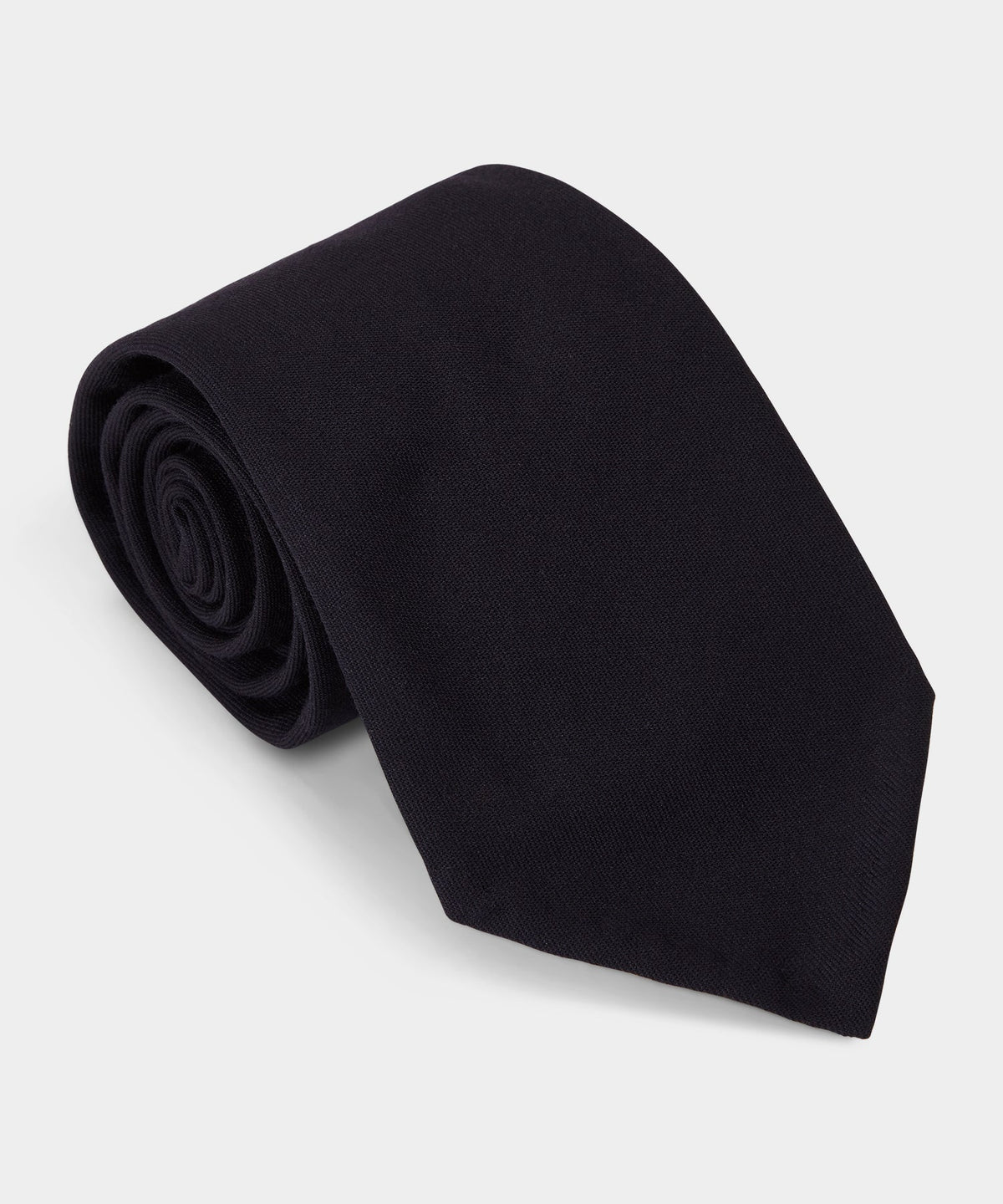 Italian Wool Gabardine Tie - Navy