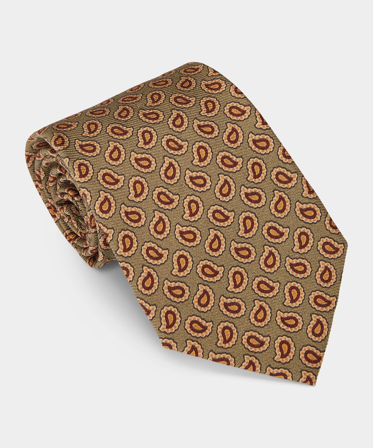 Micro Paisley Silk Tie - Light Green