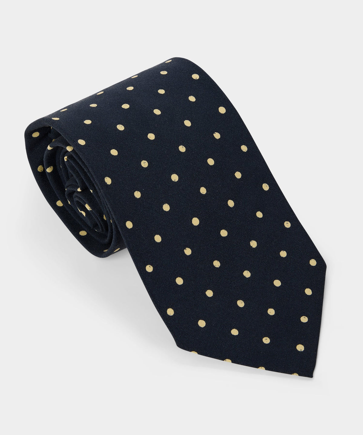 Italian Silk Big Dot Tie - Navy