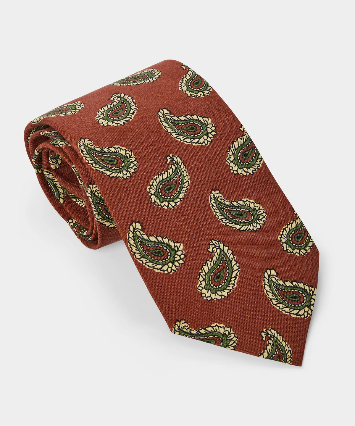 Italian Silk Paisley Tie - Red