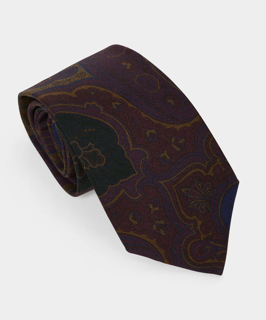 Italian Silk Paisley Tie - Purple